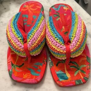 FARM Rio Multicolor Flip Flops - new in box